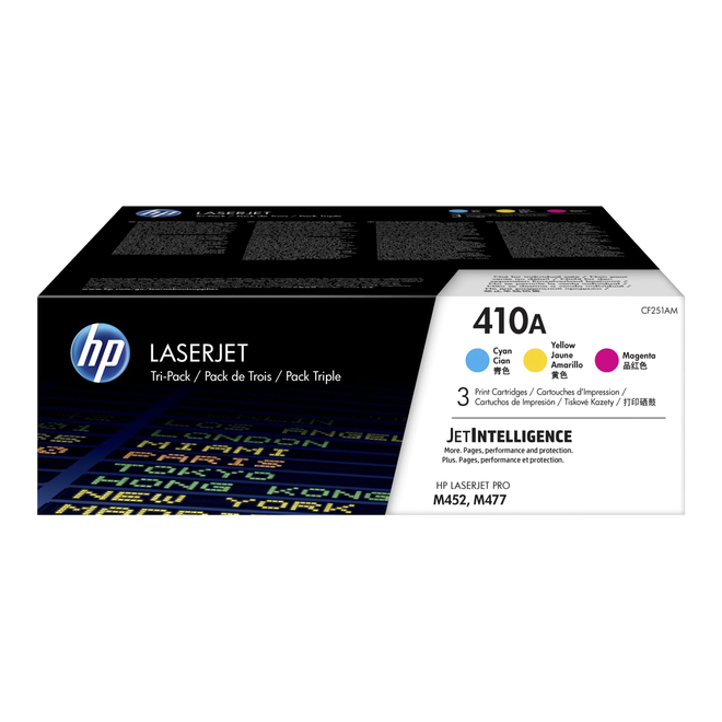 HP HP 410A CF251AM OEM Color LaserJet Pro M452 Series HP 410A CF251AM Original Color Toner Cartridge C M Y