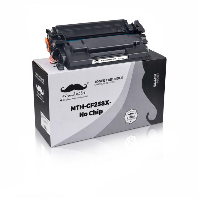 Moustache HP 58X CF258X NoChip LaserJet Pro M304 Compatible HP 58X CF258X Black Toner Cartridge High Yield No Chip Moustache