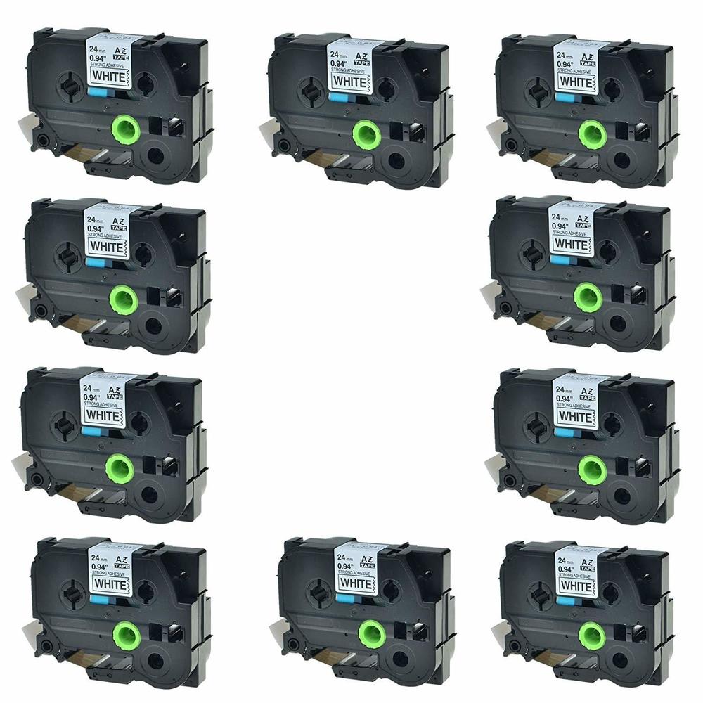 Brother TZeS251 Label Tape, 24mm (0.94"), Black on White, Strong