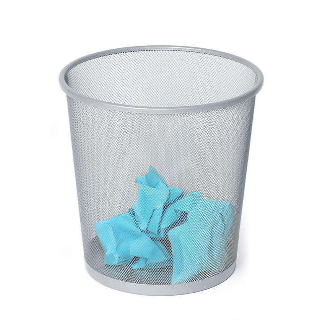 Foska® Round Mesh Wastebasket, Office Dustbin, 265mm x 285mm