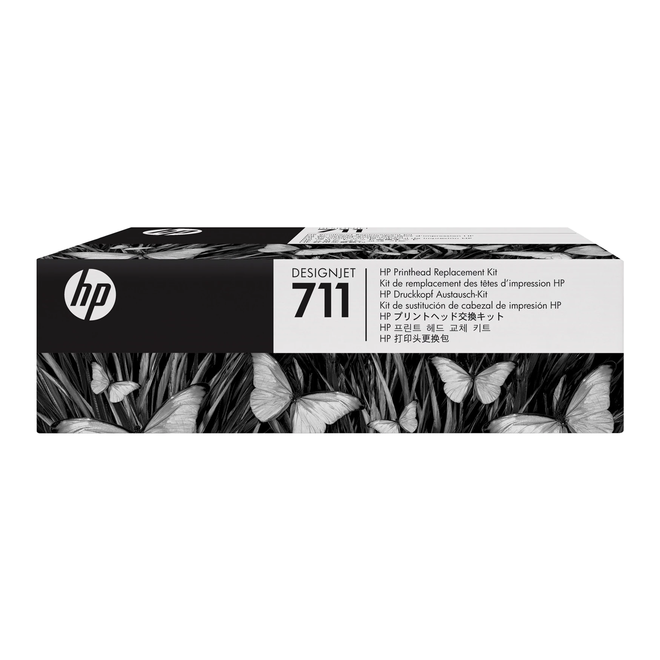 HP HP 711 C1Q10A OEM DesignJet T120 HP 711 C1Q10A Original Printhead Replacement Kit Includes BK C M Y Ink Cartridges