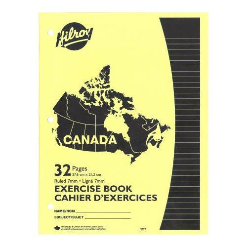 Hilroy 32 Pages Canada Stitched Exercise Book, 3 Hole Punched, 4 Pack