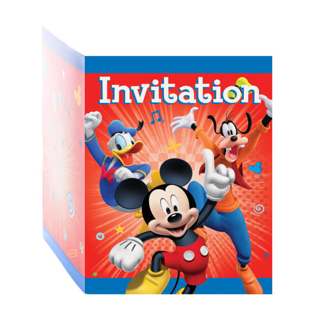 Other Brands LVU 59854 Disney Party Supplies Mickey Mouse 8 Invitations