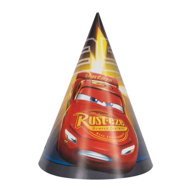 Other Brands LVU 59931 Disney Party Supplies Cars 8 Party Hats