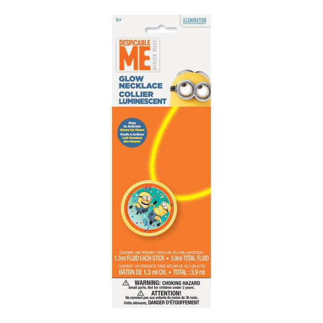 Other Brands LVU 66443 Minions Party Supplies 1 Glow Necklace