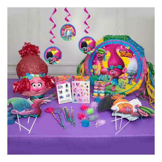 Other Brands LVU 50694 Movie Themed Party Supplies for Girls Trolls 8 Invitations