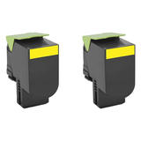 EcoBox 71B10Y0 EcoBox 2 PACK CX317dn Lexmark 71B10Y0 Remanufactured Yellow Toner Cartridge Economical Box 2 Pack
