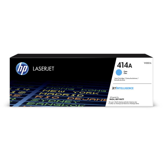 HP HP 414A W2021A C OEM Color LaserJet Pro M454dn HP 414A W2021A Original Cyan Toner Cartridge