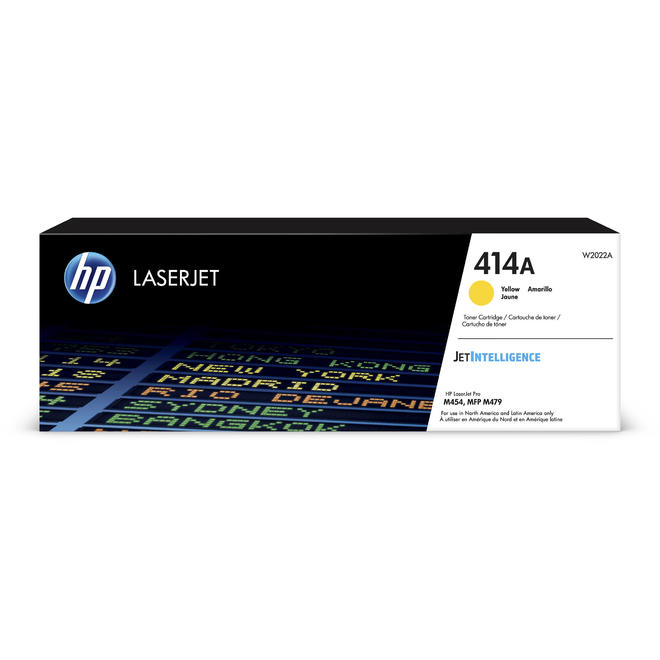 HP HP 414A W2022A Y OEM Color LaserJet Pro M454dn HP 414A W2022A Original Yellow Toner Cartridge