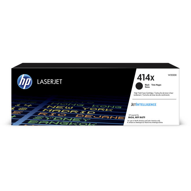 HP HP 414X W2020X BK OEM Color LaserJet Pro M454dn HP 414X W2020X Original Black Toner Cartridge High Yield