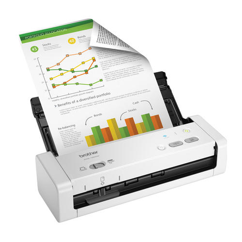 Brother Ads 1250w Scanner De Bureau Compact Sans Fil Avec Numerisation Recto Verso