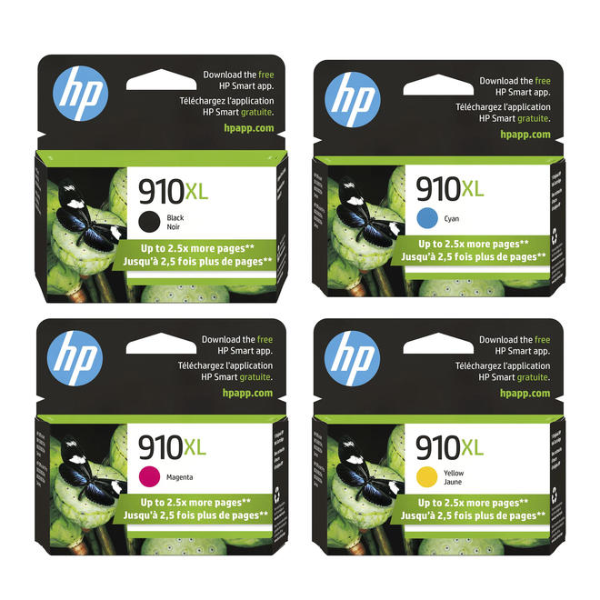 HP HP 910XL OEM Combo OfficeJet Pro 8028 HP 910XL Original Ink Cartridge Combo High Yield BK C M Y