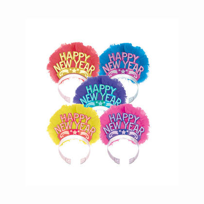 New Years Feather Tiara - Assorted, Random Color