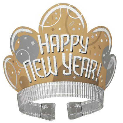 Bubbly New Year's Glitter Tiara, 4ct