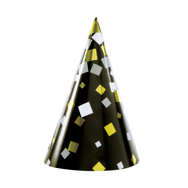 Other Brands LVU 63658 Foil Cheers New Year s Eve Party Hats 4ct