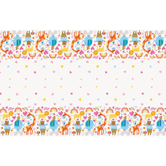 Other Brands LVU 73423 Zoo Baby Shower Rectangular Plastic Table Cover 54 x84