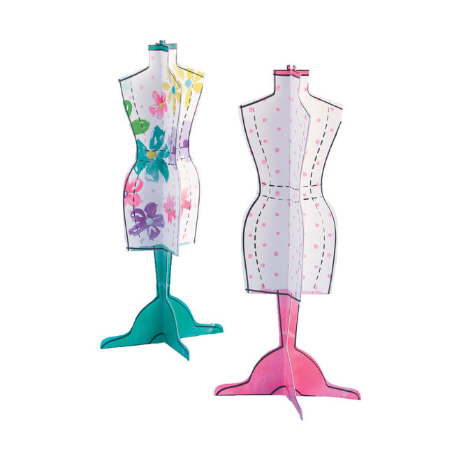 Other Brands LVU 72519 Paper Dress Form Centerpiece Decorations 2ct