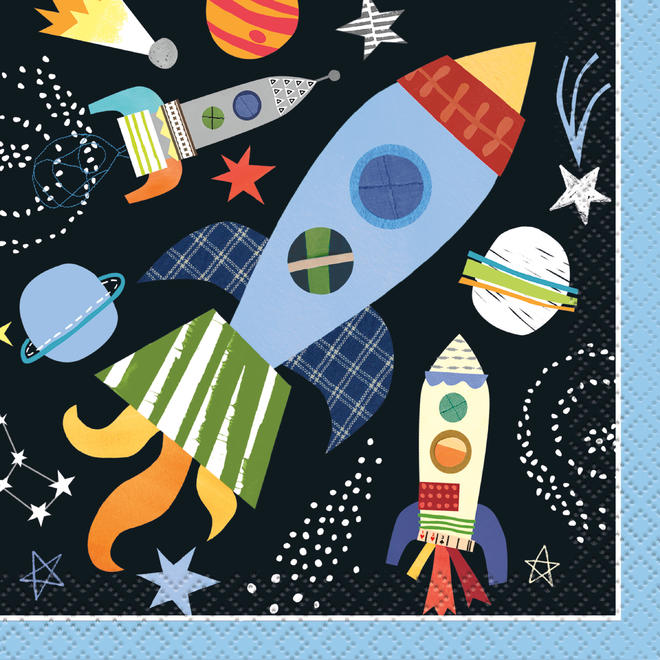 Other Brands LVU 73261 Outer Space Beverage Napkins 16ct