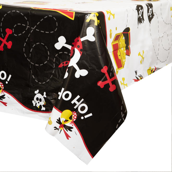 Other Brands LVU 40493 Pirate Fun Rectangular Plastic Table Cover 54 x84