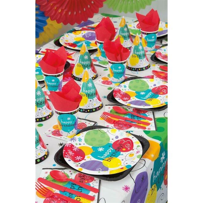 Other Brands LVU 28946 General Birthday Themed Party Supplies Breezy Birthday 9oz Paper Cups 8ct