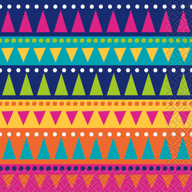 Other Brands LVU 73441 Boho Fiesta Beverage Napkins 24ct