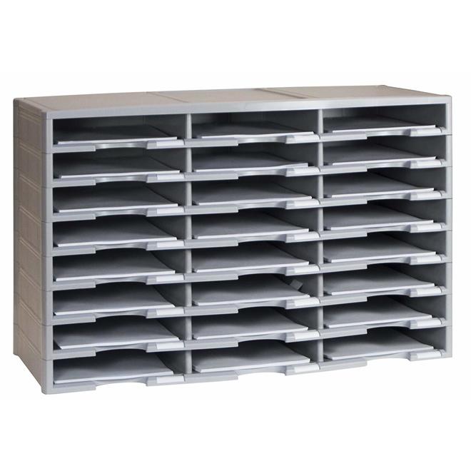 Storex 61435U01C MAIL SORTERS Storex 24 Compartment Literature Organizer Document Sorter