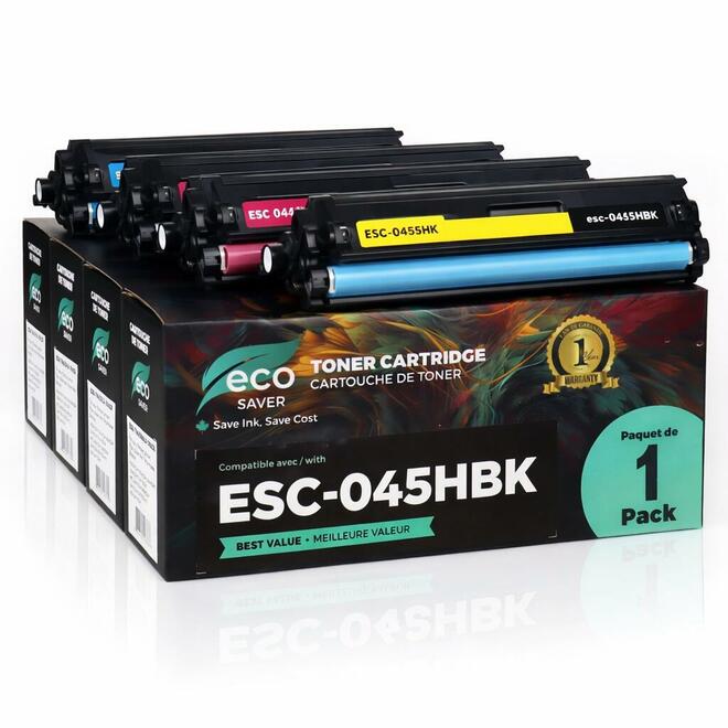 EcoBox Canon 045H EcoBox Combo ImageClass MF634cdw Canon 045H Compatible Toner Cartridge Combo High Yield BK C M Y Economical