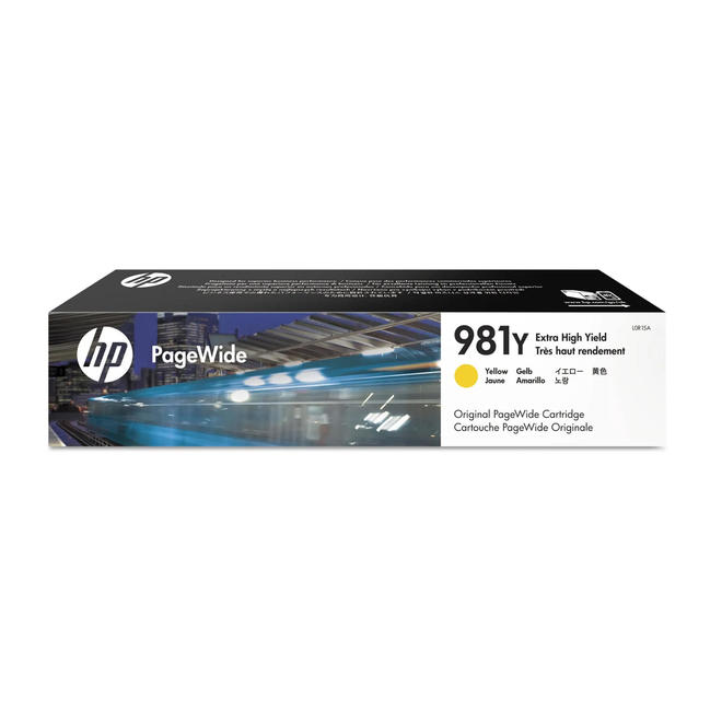 HP 981Y Y OEM PageWide Enterprise Color 556dn HP 981Y L0R15A Original Yellow PageWide Ink Cartridge Extra High Yield