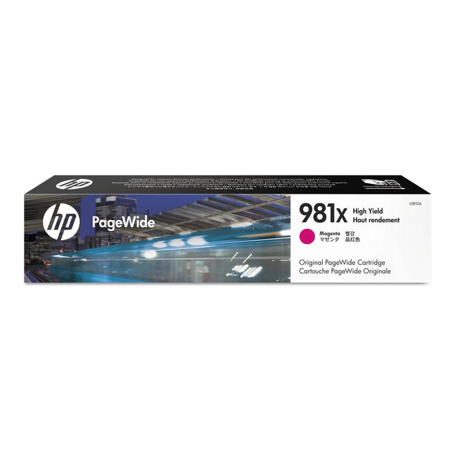 HP 981X M OEM PageWide Enterprise Color 556dn HP 981X L0R10A Original Magenta PageWide Ink Cartridge High Yield