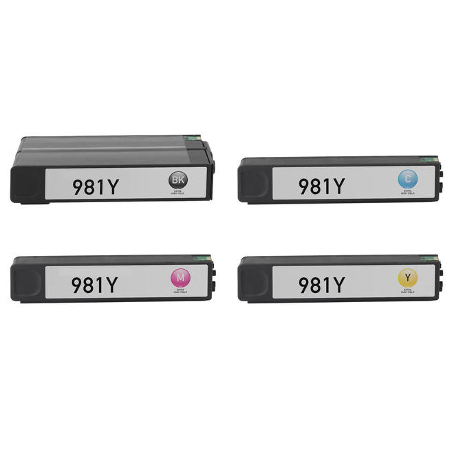 HP 981Y Combo PageWide Enterprise Color 556dn HP 981Y Compatible PageWide Ink Cartridge Combo Extra High Yield BK C M Y