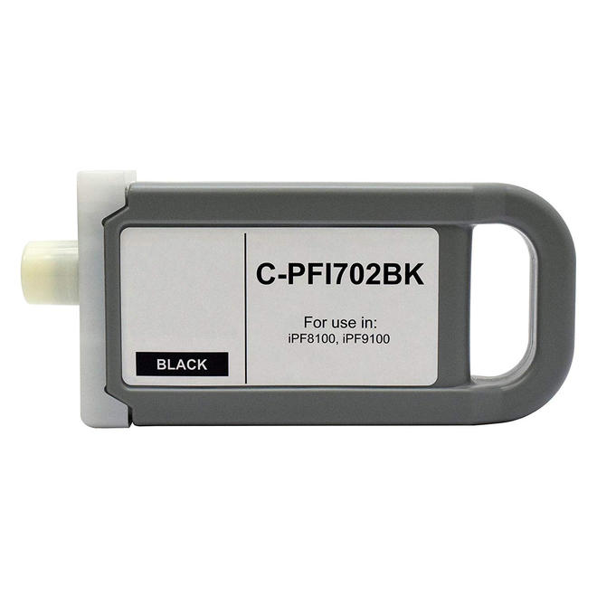 Canon PFI 702 BK ImagePROGRAF iPF8100 Canon PFI 702BK Compatible Black Ink Cartridge High Yield 700ML