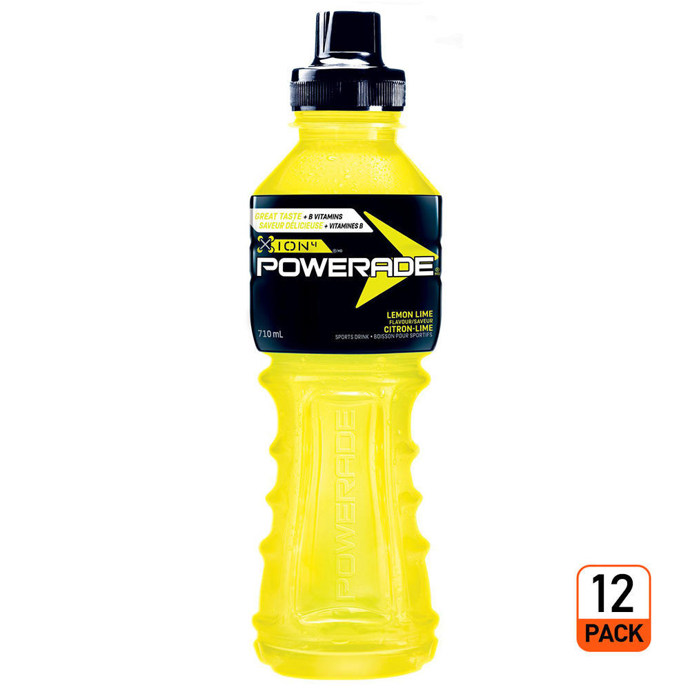 Powerade ION4 Lemon Lime Sports Drink, 710ml, 12/Pack