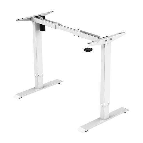 PrimeCables® Electric Sit to Stand Adjustable Desk Riser Frame (Table Top Not Included) - White