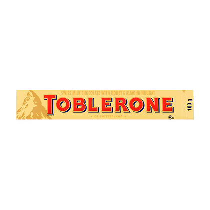 Toblerone  Swiss Milk Chocolate with Honey & Almond Nougat (Case) (20x100g)