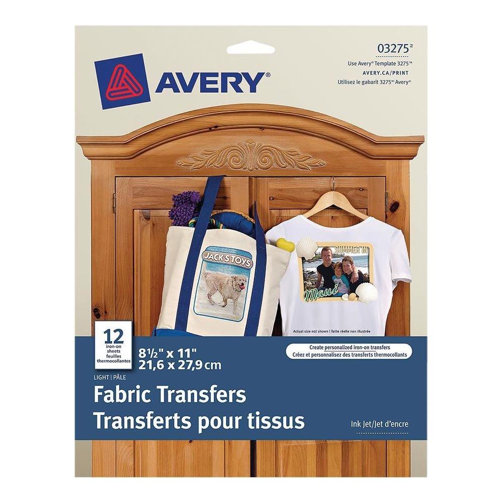 Transfert textile avery hot sale