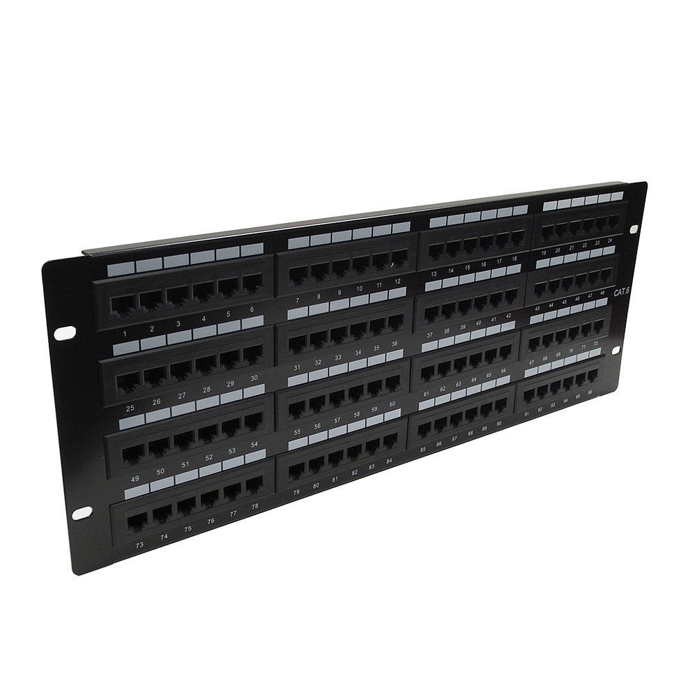 平棚 900x350x 300 96 Port CAT6 Patch Panel, 19