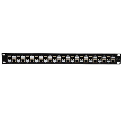 24 Port CAT6A Shielded Patch Panel, 19