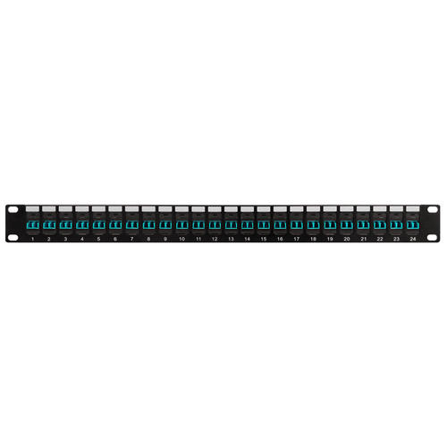 Other Brands Cab PP FO408 24 Fiber Optic Patch Panel 24 Port LC LC Multimode 50u OM3 4 Duplex Patch Panel 19 Rackmount 1U