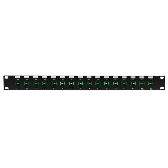 Other Brands Cab PP FO604A 16 Fiber Optic Patch Panel 16 Port SC SC APC Singlemode 9u Simplex Patch Panel 19 Rackmount 1U