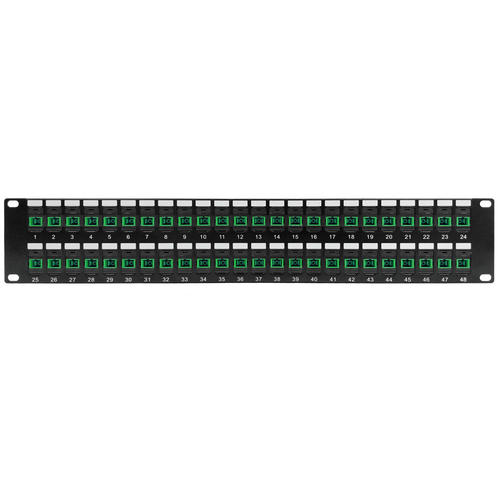 Other Brands Cab PP FO604A 48 Fiber Optic Patch Panel 48 Port SC SC APC Singlemode 9u Simplex Patch Panel 19 Rackmount 2U