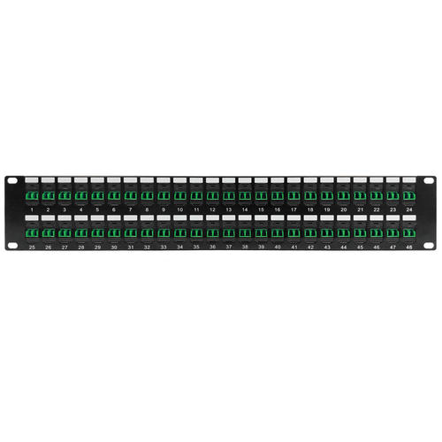 Other Brands Cab PP FO208A 48 Fiber Optic Patch Panel 48 Port LC LC APC Singlemode 9u Duplex Patch Panel 19 Rackmount 2U