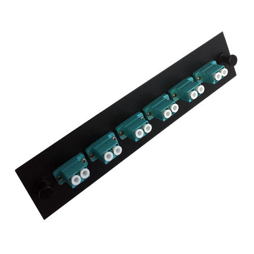 Other Brands Cab PP FA408 6BK Fiber Optic Panel Enclosure Adapter Loaded Adapter Panel with 6x Duplex LC PC Multimode 10gig B