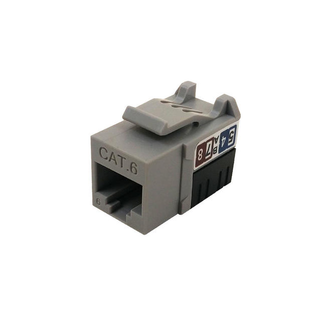 RJ45 Cat6 Slim Profile Keystone Jack, 110 Punch-Down