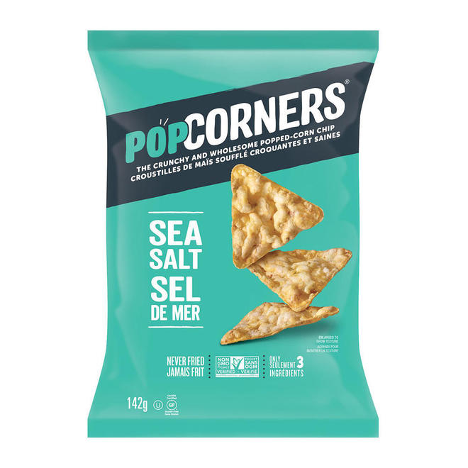 PopCorners LVRT 544557 C12 1 half Snack Chocolate Popcorners Sea Salt Popped Corn Chips 142 g