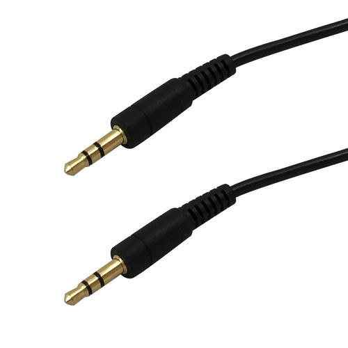 Cab AUD 220 03 3 5mm 2 5mm Audio Cables 3ft 3 5mm stereo male to male 28AWG FT4 BLACK