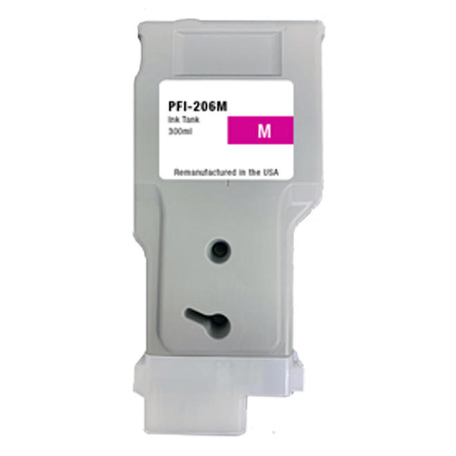 Canon PFI206 Magenta ImagePROGRAF iPF6400 Canon PFI 206M 5305B001AA Remanufactured Magenta Ink Cartridge