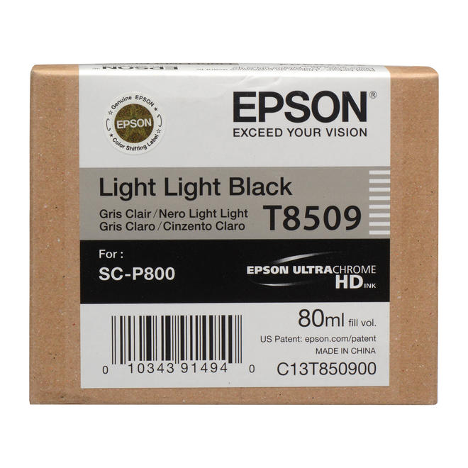 Epson T850900 LLBK OEM SureColor P800 Epson T850 T850900 Original UltraChrome Light Light Black Ink Cartridge