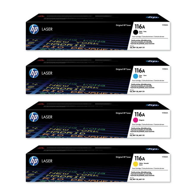 HP HP 116A Combo OEM Color Laser MFP 178nw HP 116A Original Laser Toner Cartridge Combo BK C M Y