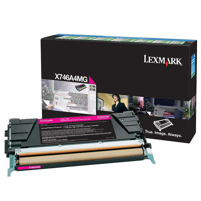 Lexmark Lexmark X746A1MG OEM X748de Lexmark X746A1MG Original Magenta Return Program Toner Cartridge