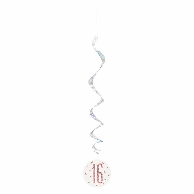 Other Brands LVU 84929 Birthday Party Supplies 6 Glitz Rose Gold Hanging Swirls 32 L Age 16